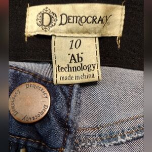 Democracy Indigo Jeans with Button Detail